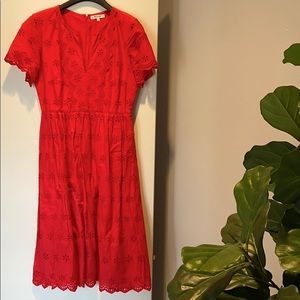 Madewell Midi red sundress